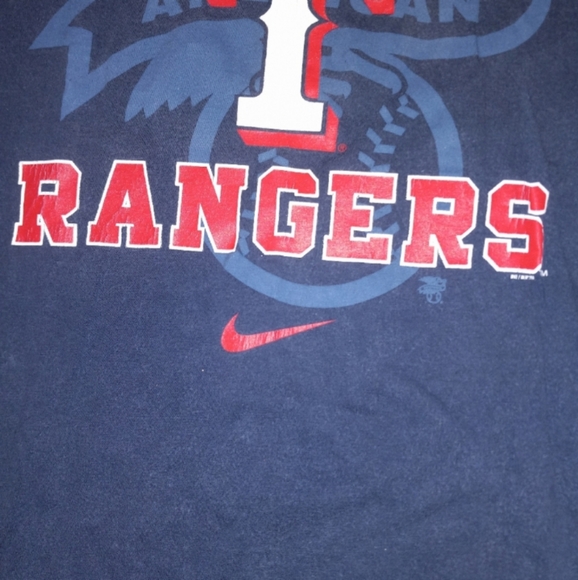 🐮 🐄 Nike Texas Rangers Men's Medium Short Sleeve T-Shirt - Picture 3 of 5